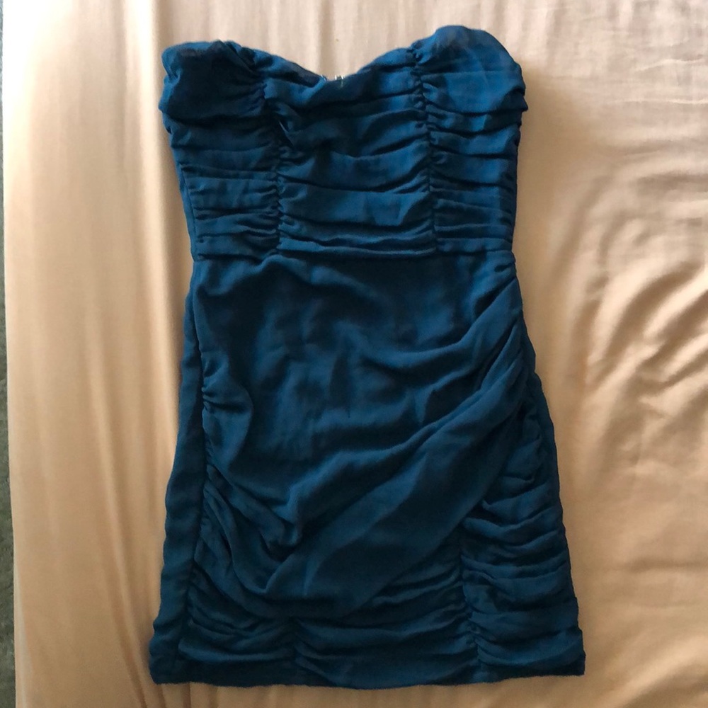 Blue Strapless Dress